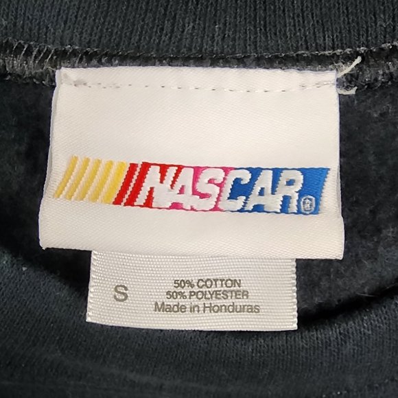 Nascar Black Sweatshirt with Flag Design - Picture 3 of 5